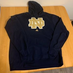 Adidas Notre Dame Blue & Gold Men's Hoodie Size XL